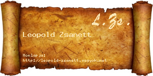 Leopold Zsanett névjegykártya